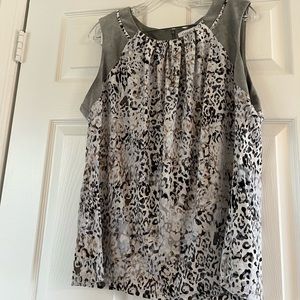 Calvin Klein faux suede blouse size 1X